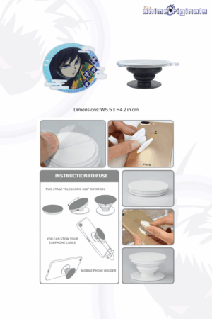 Giyu Tomioka Demon Slayer Popout Phone Grip Info
